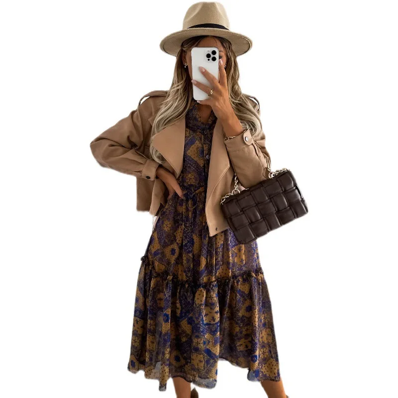 Women's Hollow-out Tight Dress New Long Sleeve Mid-Length Printed Slim Party Dress Polyester Autumn Winter Sexy
Women's Hollow-out Tight Dress New Long Sleeve Mid-Length Printed Slim Party Dress Polyester Autumn Winter Sexy