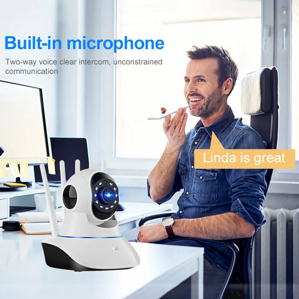 Smart Home Network Camera Video Record Two-way Intercom Security Baby Monitor Infrared Night Vision for Home Room Apartment
Smart Home Network Camera Video Record Two-way Intercom Security Baby Monitor Infrared Night Vision for Home Room Apartment