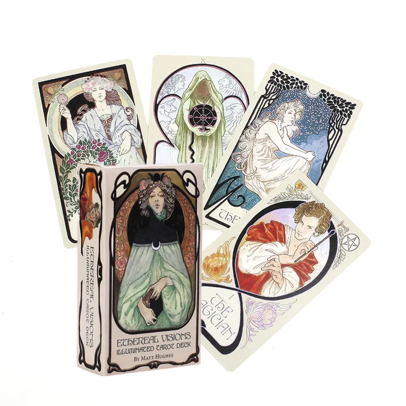 English Ethereal Visions Illuminated Tarot Cards Deck Board Table Games For Party Playing Card Entertainment Game
English Ethereal Visions Illuminated Tarot Cards Deck Board Table Games For Party Playing Card Entertainment Game