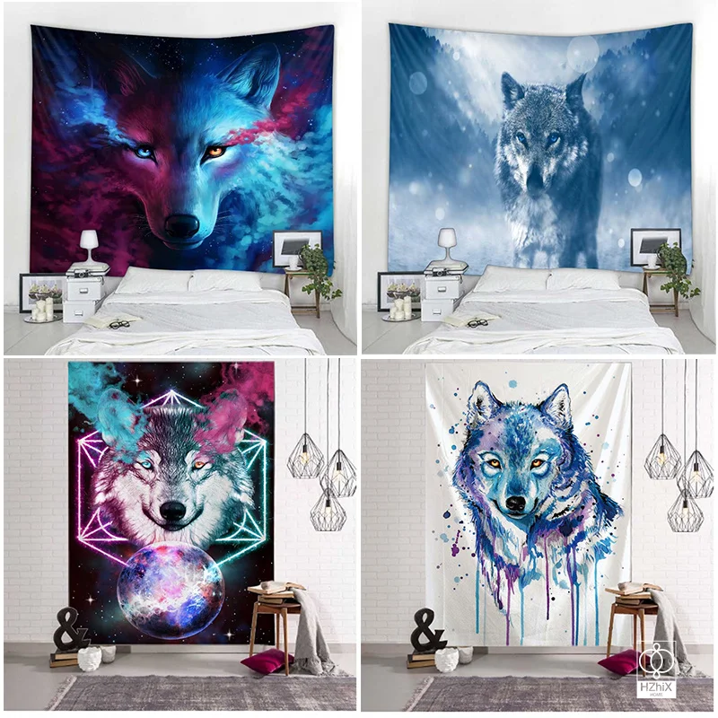 Fantasy Wolf Tapestry Wall Hanging Animal Aesthetics Room Decoration Bohemian Psychedelic Home Dormitory Decoration Aesthetic 
Fantasy Wolf Tapestry Wall Hanging Animal Aesthetics Room Decoration Bohemian Psychedelic Home Dormitory Decoration Aesthetic