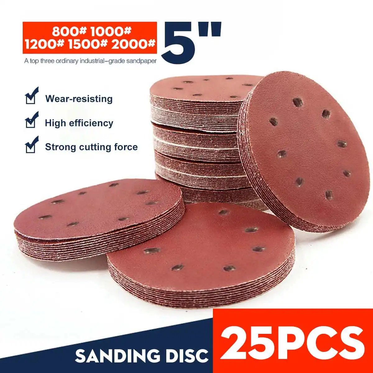 25pcs 125mm Sanding Discs 8 Hole Hook Loop Sandpaper 800/1000/1200/1500/2000 Grit Sanding Paper Disc Abrasive Polishing Tools
25pcs 125mm Sanding Discs 8 Hole Hook Loop Sandpaper 800/1000/1200/1500/2000 Grit Sanding Paper Disc Abrasive Polishing Tools