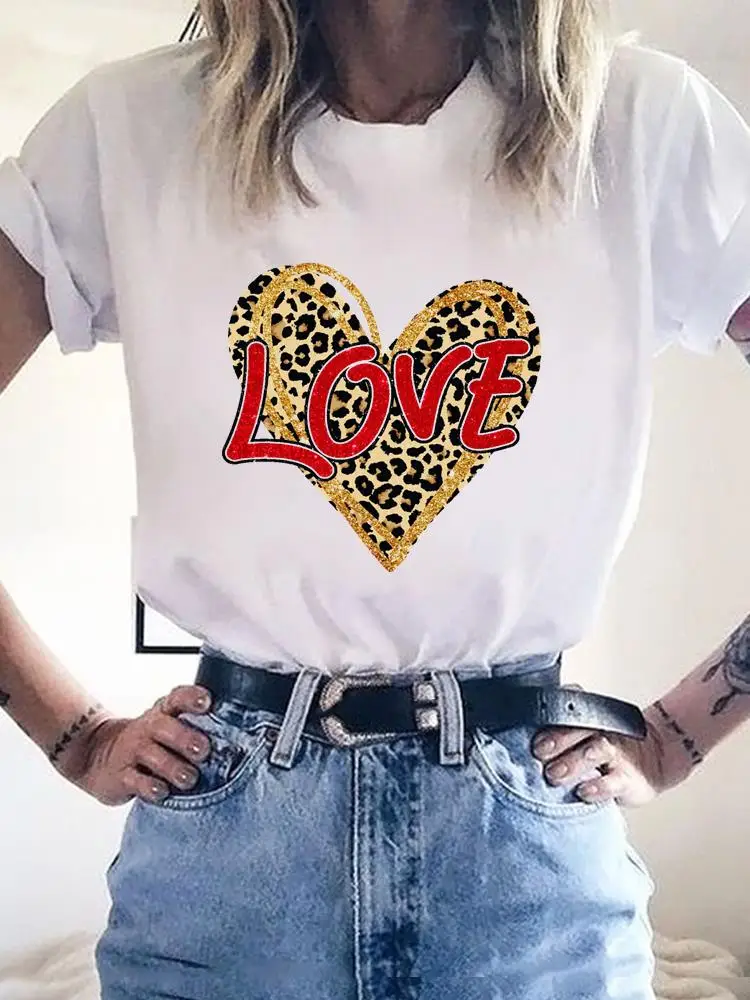 Print T Shirt Basic Tee Leopard Love 90s Style Women Clothing Fashion Short Sleeve Clothes Graphic T-shirt Summer Kawaii Top
Print T Shirt Basic Tee Leopard Love 90s Style Women Clothing Fashion Short Sleeve Clothes Graphic T-shirt Summer Kawaii Top