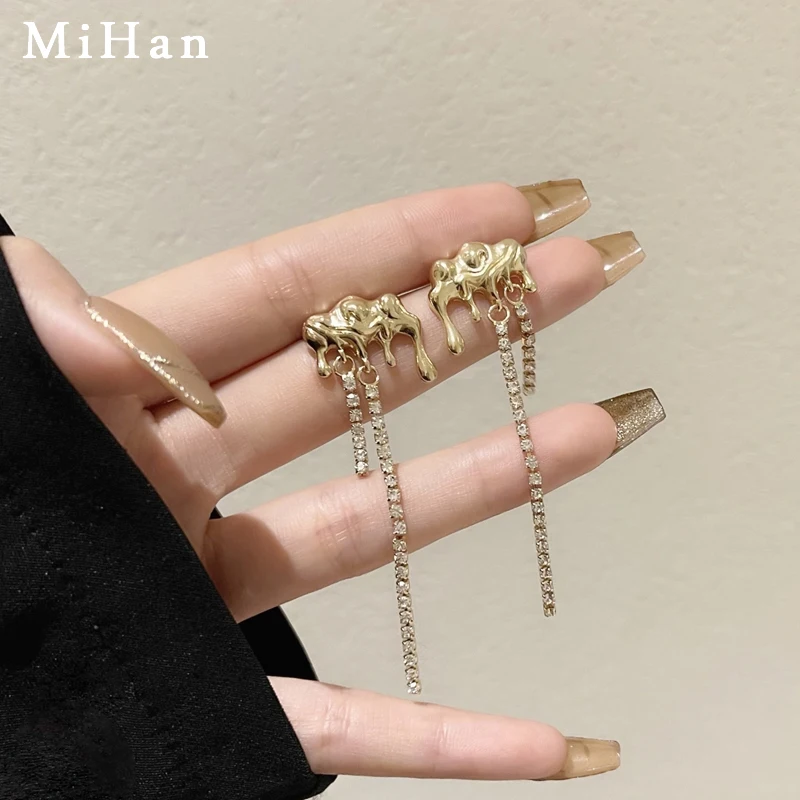 Mihan Fashion Jewelry 925 silver needle Metal Earrings 2022 New Trend Gold Color Crystal Drop Earrings For Women Girl Gift
Mihan Fashion Jewelry 925 silver needle Metal Earrings 2022 New Trend Gold Color Crystal Drop Earrings For Women Girl Gift