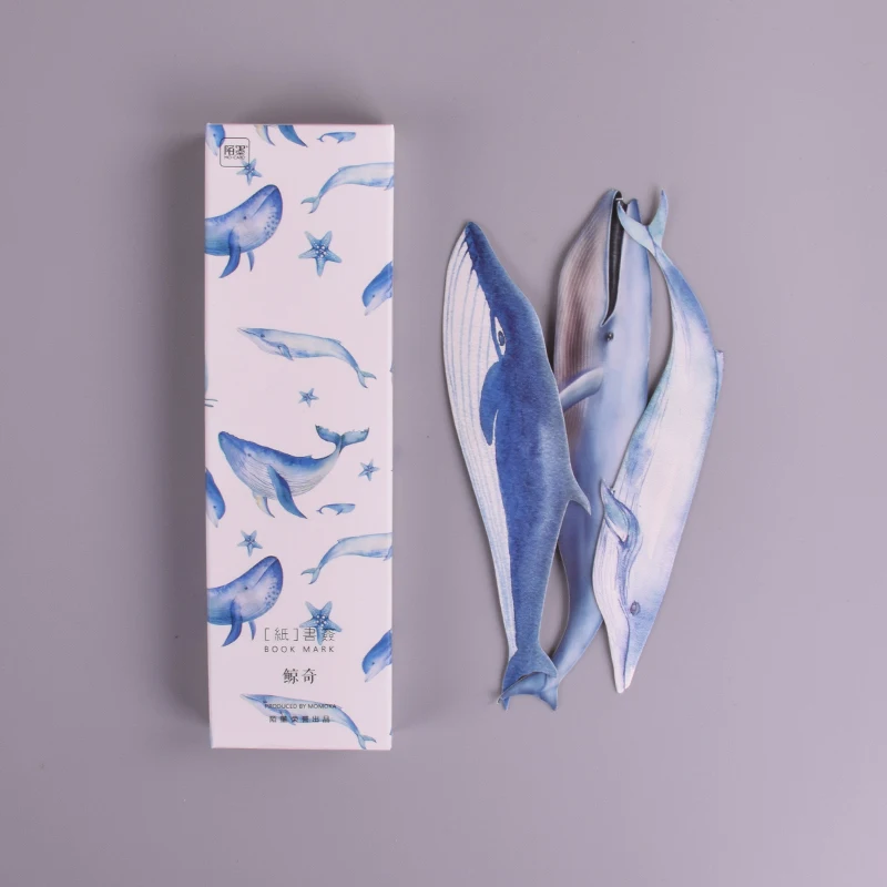 30 pcs/box Whale Fish Paper Bookmark Kawaii Stationery Bookmarks Book Holder Message Card Office School Supplies Papelaria
30 pcs/box Whale Fish Paper Bookmark Kawaii Stationery Bookmarks Book Holder Message Card Office School Supplies Papelaria