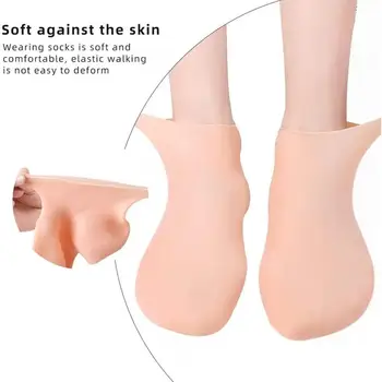Silicone Moisturizing Spa Gel Heel Socks Exfoliating And Preventing Dryness Cracked Dead Skin Remove Protector Foot Care Tools