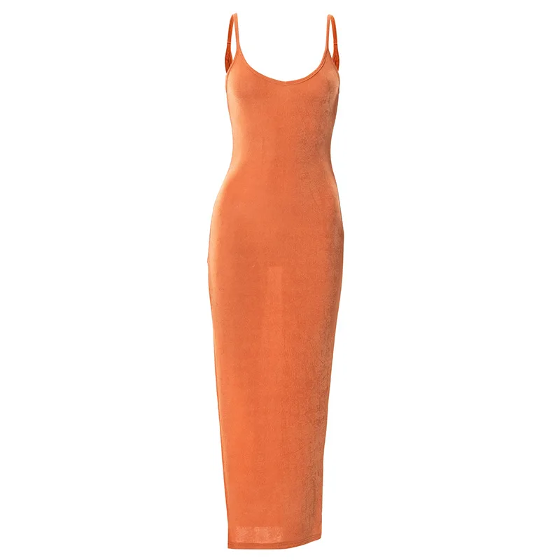 Sexy women's dress spring and summer new solid color suspenders backless high slit slim long women's skirt free shipping
Sexy women's dress spring and summer new solid color suspenders backless high slit slim long women's skirt free shipping