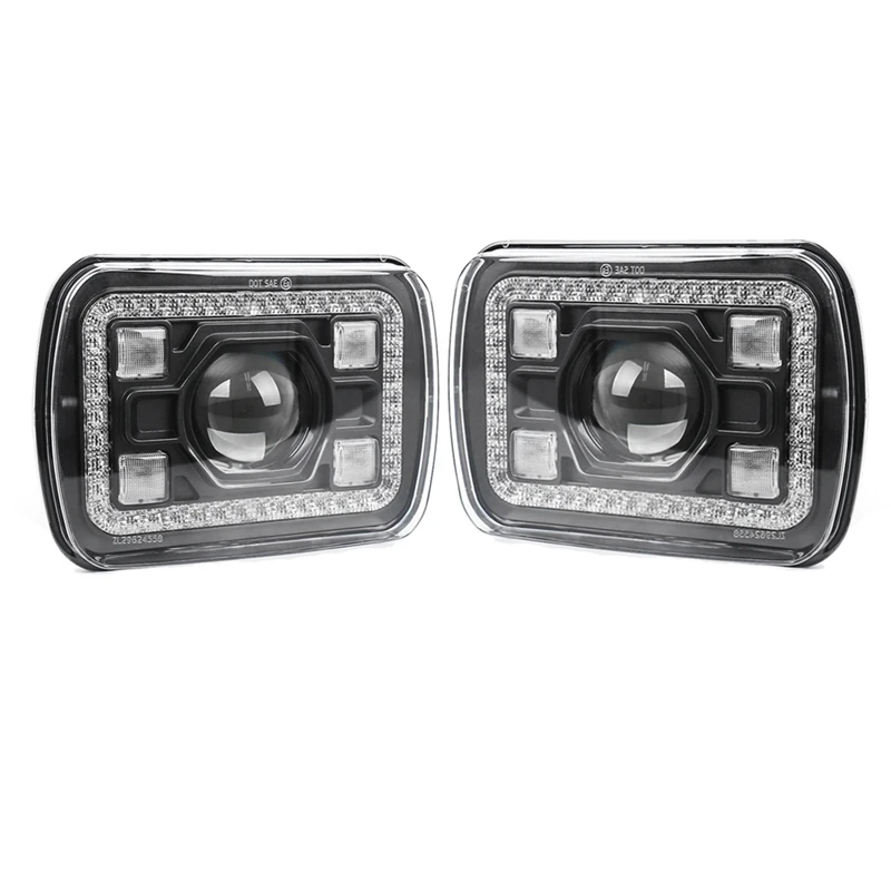 7X6 LED Headlights Amber Turn Signal For Jeep Cherokee XJ Wrangler YJ Trucks
7X6 LED Headlights Amber Turn Signal For Jeep Cherokee XJ Wrangler YJ Trucks