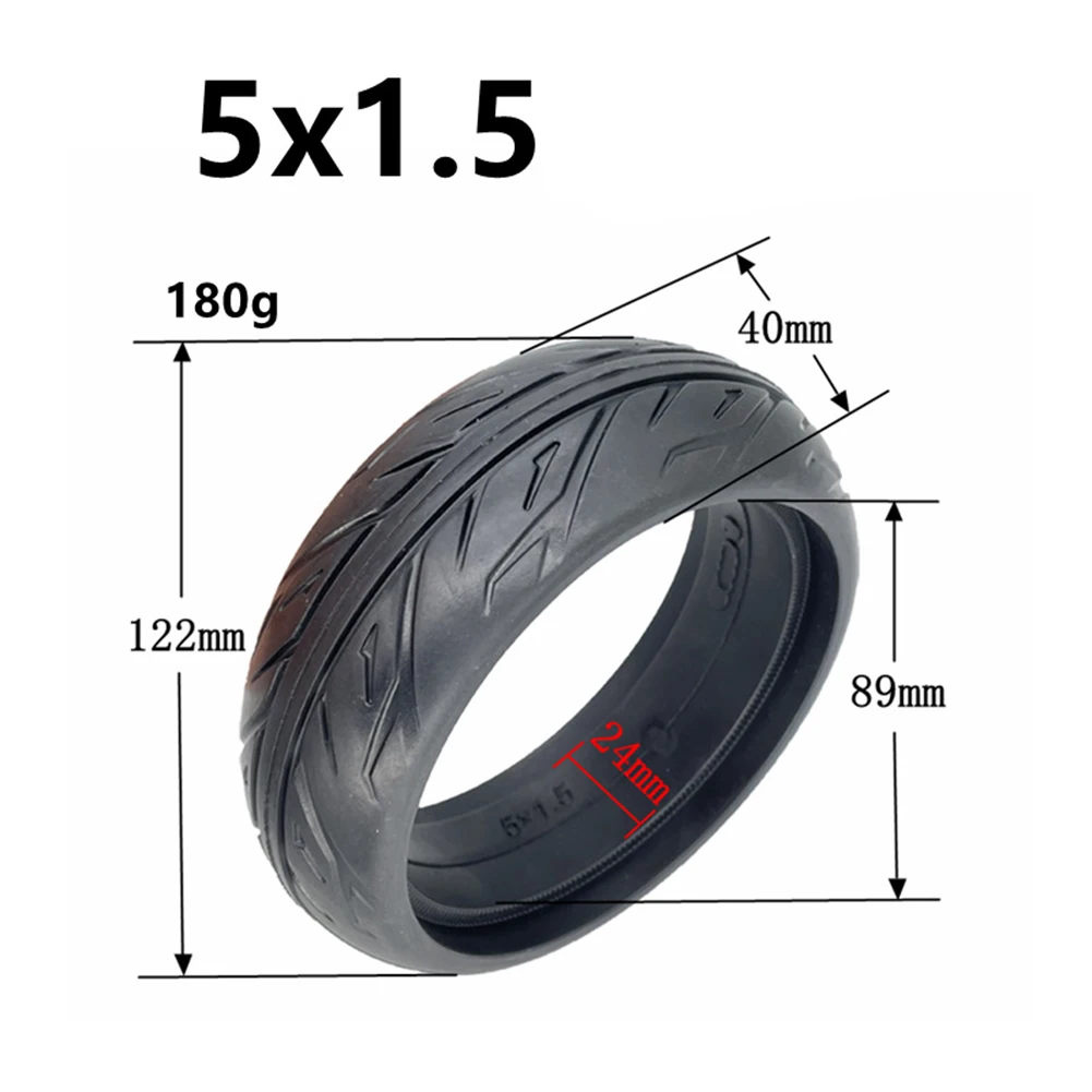 Tire Solid Tire Tyre Replacement For Electric Scooter Rear Wheel Scooter Rubber Thickness: 40mm 180g 5x1.5 Black
Tire Solid Tire Tyre Replacement For Electric Scooter Rear Wheel Scooter Rubber Thickness: 40mm 180g 5x1.5 Black