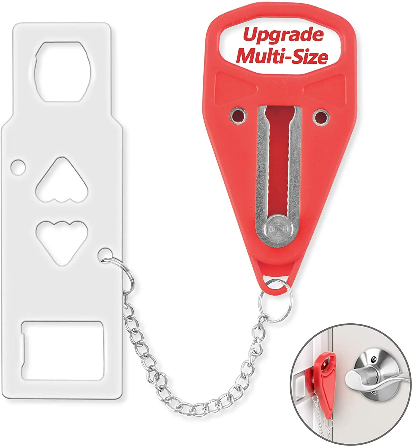 Portable door lock safety bolt metal lock home room hotel anti-theft safety lock safety latch door stopper apartment door lock 
Portable door lock safety bolt metal lock home room hotel anti-theft safety lock safety latch door stopper apartment door lock