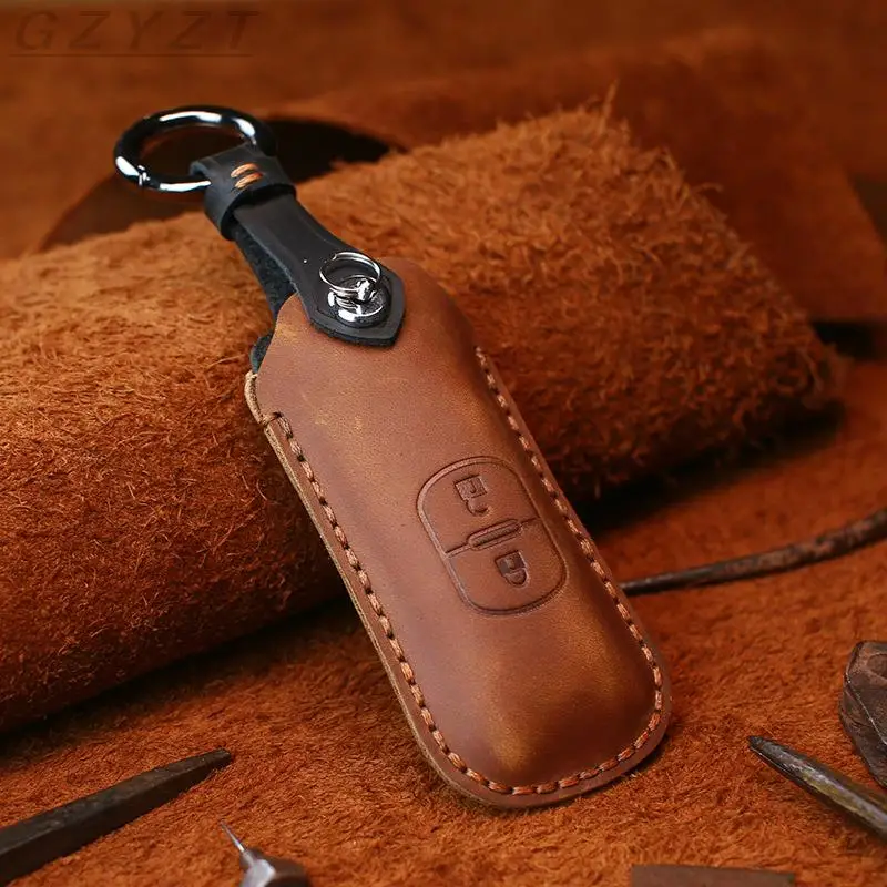 Handmade Genuine Leather Car Key Case Cover for Mazda 2 3 6 Atenza Axela CX-5 CX5 CX 5 CX-7 CX-9 2015 2016 2017 2018 Smart key
Handmade Genuine Leather Car Key Case Cover for Mazda 2 3 6 Atenza Axela CX-5 CX5 CX 5 CX-7 CX-9 2015 2016 2017 2018 Smart key