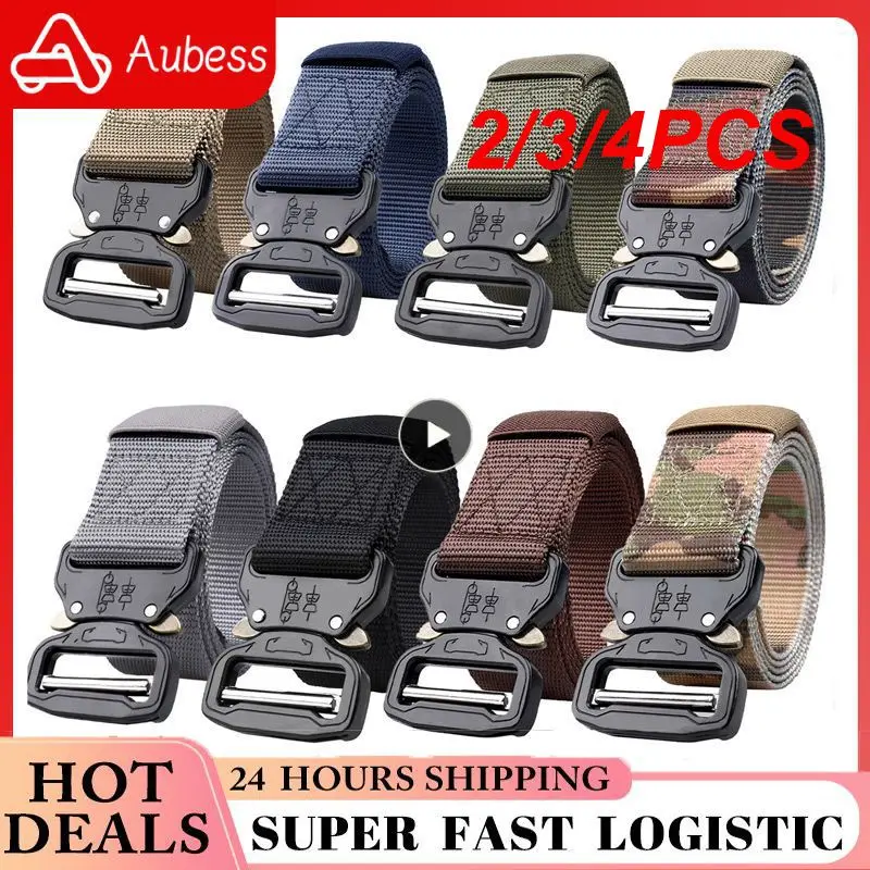 2/3/4PCS Tactical Belt Quick Release Outdoor Military Training Belt Imitation Nylon Woven Men Women Sports Hunting Elastic
2/3/4PCS Tactical Belt Quick Release Outdoor Military Training Belt Imitation Nylon Woven Men Women Sports Hunting Elastic