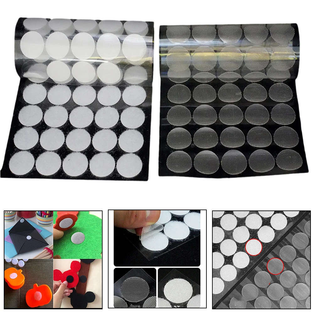 Reusable HookLoop Fastener Tape Dots Glue Reusable With Adhesive Backing Strong Adhesion Removable Handmade Clothing Ornaments
Reusable HookLoop Fastener Tape Dots Glue Reusable With Adhesive Backing Strong Adhesion Removable Handmade Clothing Ornaments