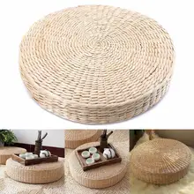Handmade Round Straw Weave Pillow Floor Yoga Zen Chair Seat Mat Cushion Pad Outdoor Garden Rattan Futon