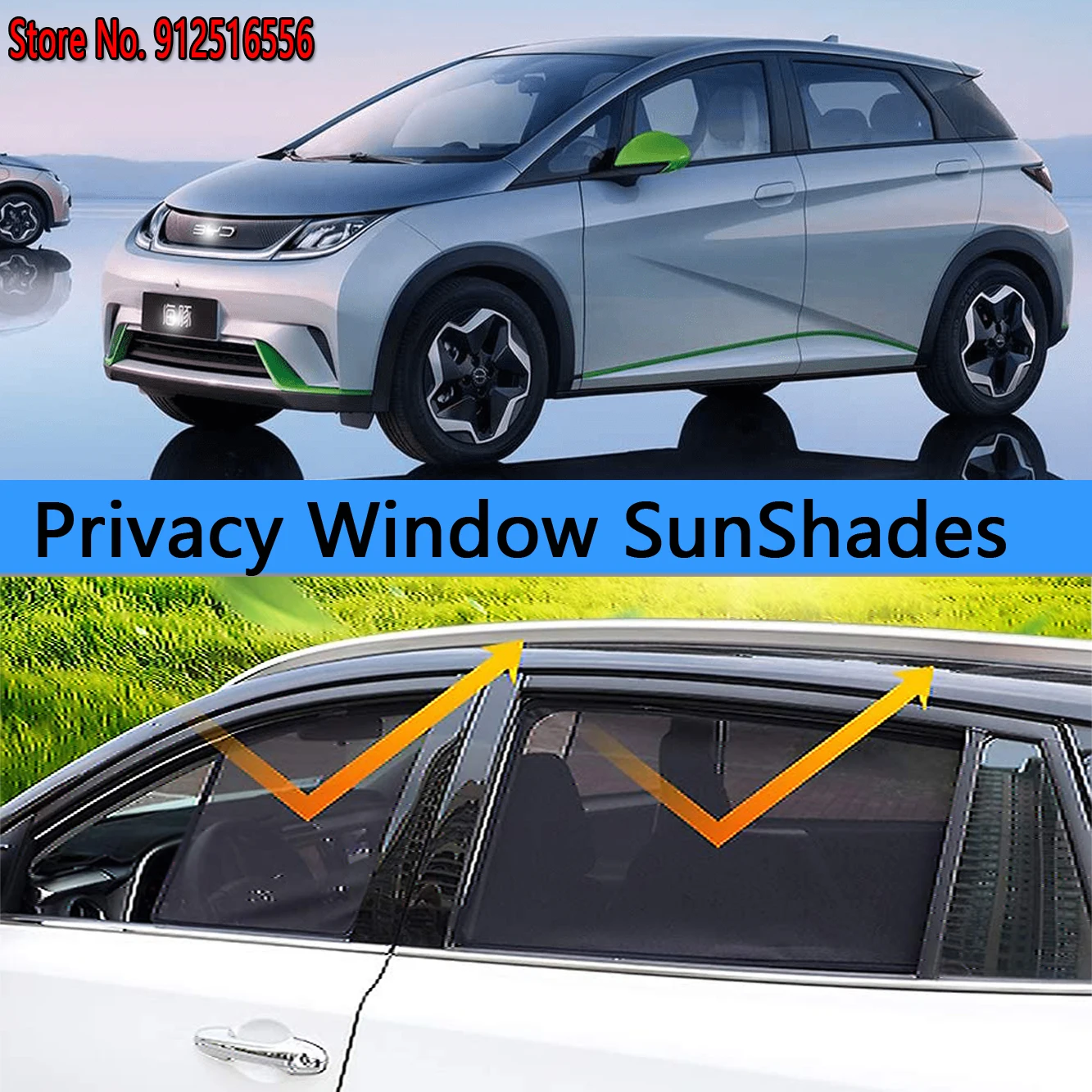 

Side Sun Shade Shading Protection Window SunShades Sunshield Car Auto Accseeories For BYD Dolphin ATTO 2 EA1 2021 2022 2023 2024