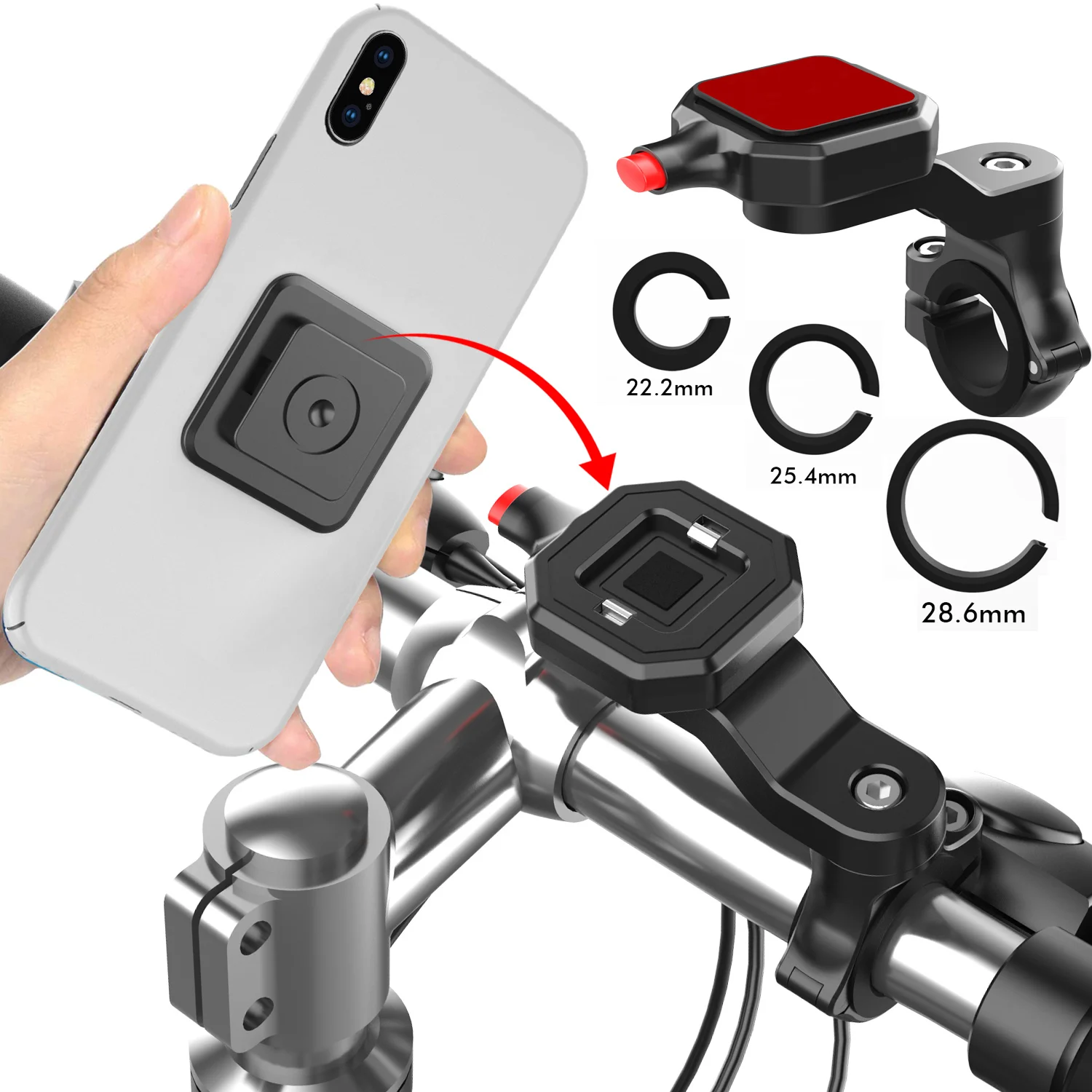 Motorcycle Handlebar Cellphone Mount Mobile Phone Bracket for Bicycle Bike Phone Holder for Xiaomi/Samsung/iPhone Cycling Holder
Motorcycle Handlebar Cellphone Mount Mobile Phone Bracket for Bicycle Bike Phone Holder for Xiaomi/Samsung/iPhone Cycling Holder