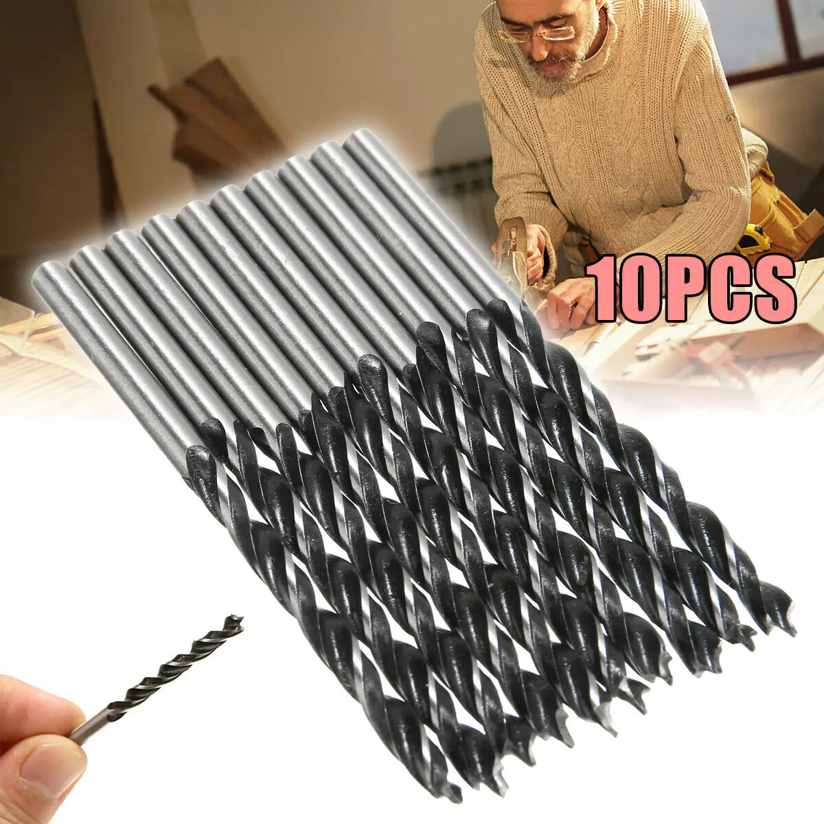 10pcs Woodworking Spiral Drill Twist Drill Bit 5mm Diameter Wood Drills Set With Center Point HSS Drill Bit Woodwork Power Tool
10pcs Woodworking Spiral Drill Twist Drill Bit 5mm Diameter Wood Drills Set With Center Point HSS Drill Bit Woodwork Power Tool