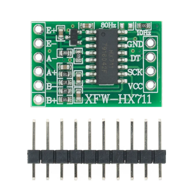 Мини-датчик взвешивания HX711, двухканальный 24-битный прецизионный модуль A/D, датчик давления, микроконтроллер, 1 шт. 
Мини-датчик взвешивания HX711, двухканальный 24-битный прецизионный модуль A/D, датчик давления, микроконтроллер, 1 шт.