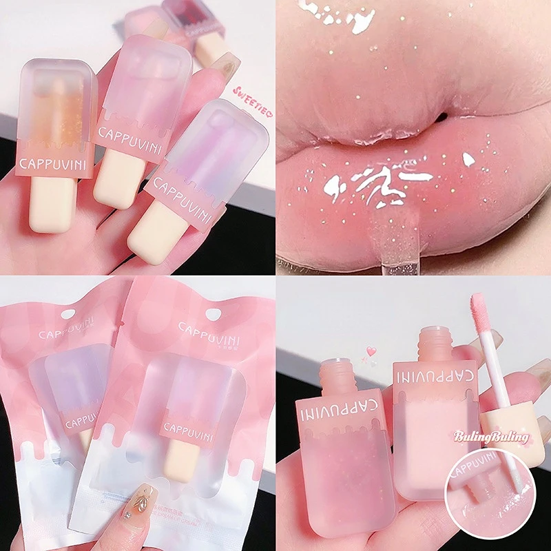 Small Ice Cream Lip Oil Water Gloss Lip Glaze Lipstick Female Student Makeup Mirror Glass Lip Gloss Cosmetic
Small Ice Cream Lip Oil Water Gloss Lip Glaze Lipstick Female Student Makeup Mirror Glass Lip Gloss Cosmetic