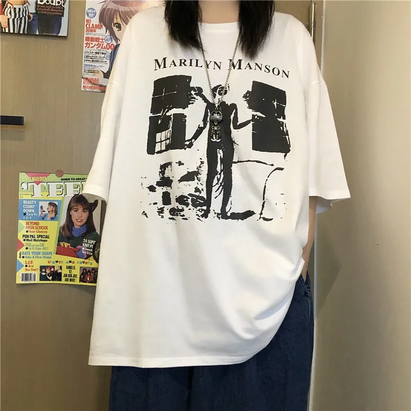 2023 Summer Printed Short-sleeved T-shirt Students Loose Ins Trend Korean Summer All-match Harajuku Short-sleeved Y2k Top Tshirt
2023 Summer Printed Short-sleeved T-shirt Students Loose Ins Trend Korean Summer All-match Harajuku Short-sleeved Y2k Top Tshirt