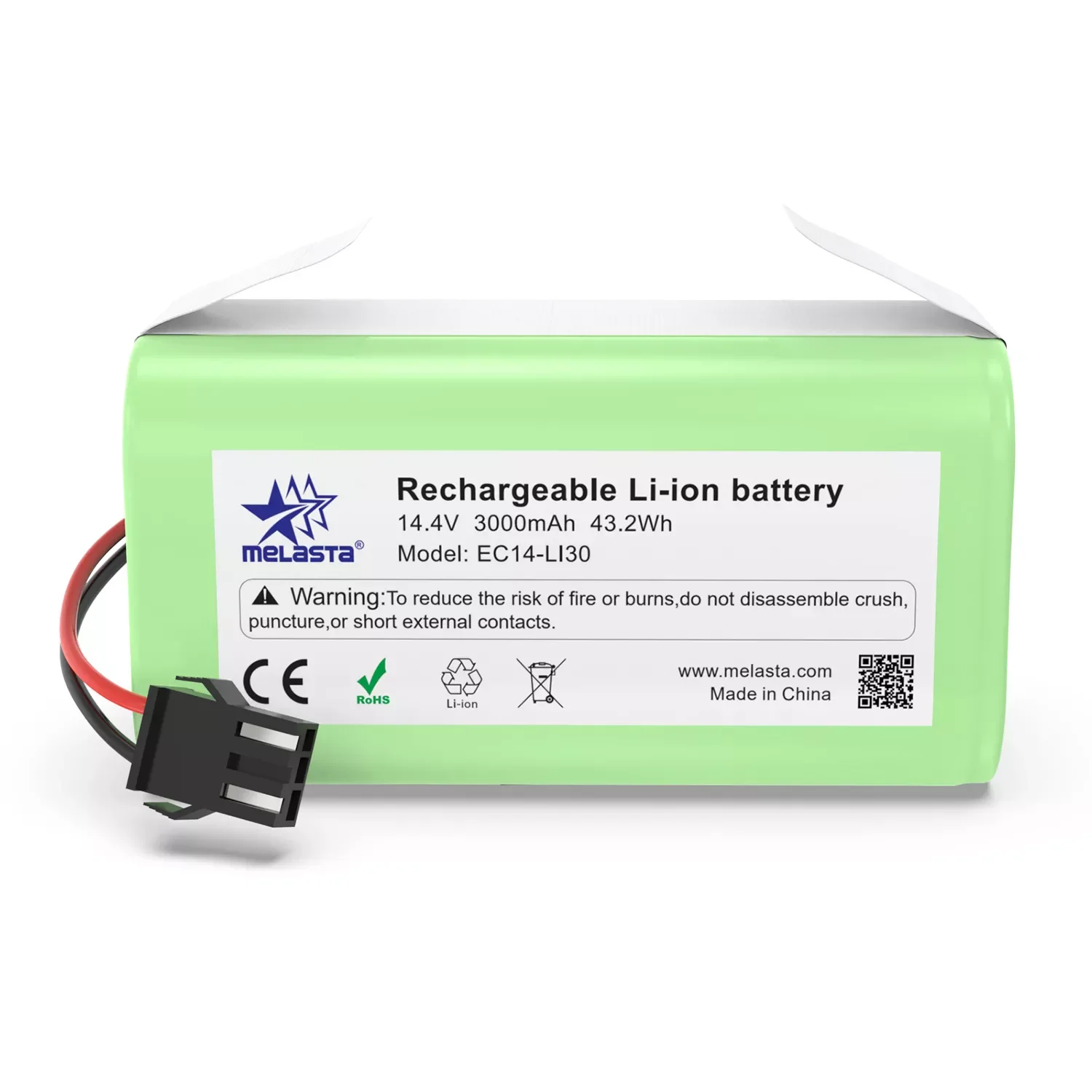 14.4v 3000mAh Li-ion Rechargeable Battery For Ecovacs Deebot N79S DN622 RoboVac 11 11S Conga 990 995 1090 1190 1790
14.4v 3000mAh Li-ion Rechargeable Battery For Ecovacs Deebot N79S DN622 RoboVac 11 11S Conga 990 995 1090 1190 1790