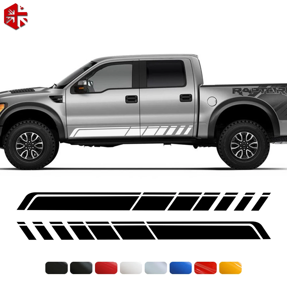 2pcs Racing Sport Stripes Decals Car Body Door Side Skirt Rocker Panel Stickers for Ford F-Series F150 F-150 2015-2022
2pcs Racing Sport Stripes Decals Car Body Door Side Skirt Rocker Panel Stickers for Ford F-Series F150 F-150 2015-2022