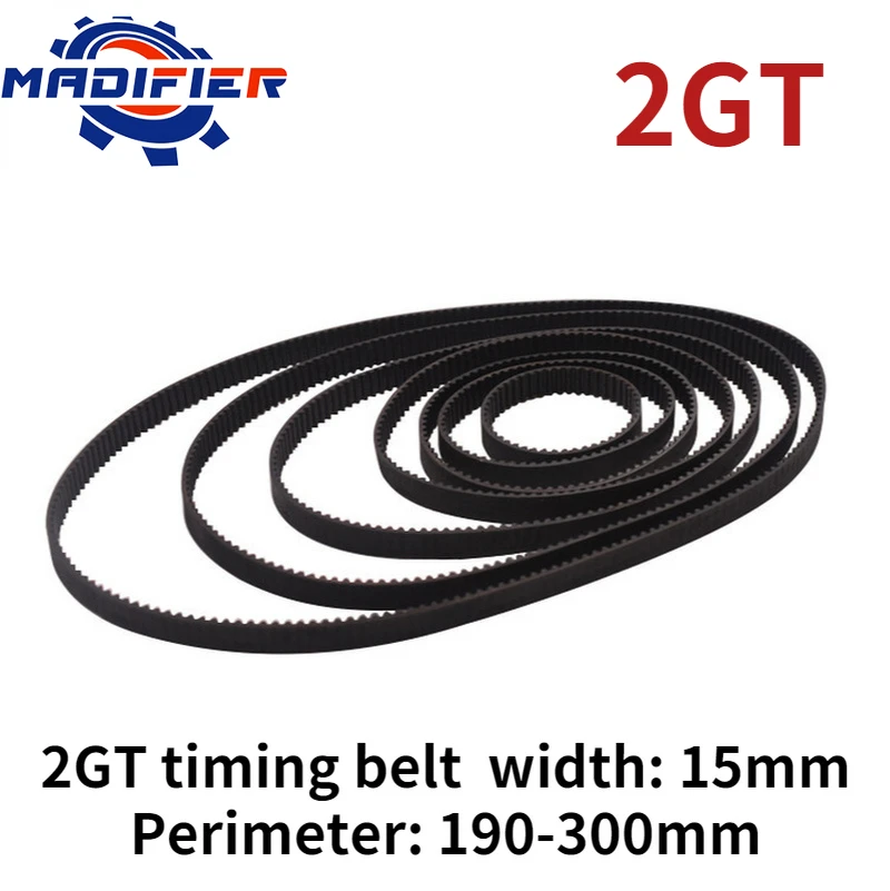GKTOOLS C-23 3D Printer Belt GT2 Closed Loop Rubber 2GT Timing Width 15mm Length 190 192 200 202 220 240 250 260 280 294 300 mm 
GKTOOLS C-23 3D Printer Belt GT2 Closed Loop Rubber 2GT Timing Width 15mm Length 190 192 200 202 220 240 250 260 280 294 300 mm