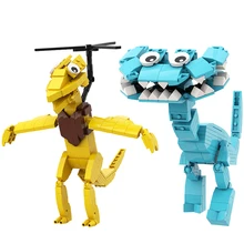 MOC Rainbowed Friends Chapter 2 Building Blocks Cute Blue Monster Cartoon Bricks Model For Kid Christmas Birthday Gift Toy