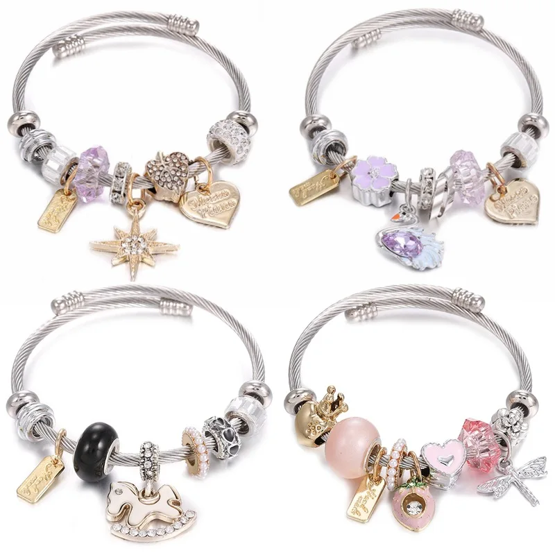 Trendy Cute Heart Women Girls Charm Bracelets High Quality Strand Beads Fashion Bracelets Jewelry Pulsera
Trendy Cute Heart Women Girls Charm Bracelets High Quality Strand Beads Fashion Bracelets Jewelry Pulsera