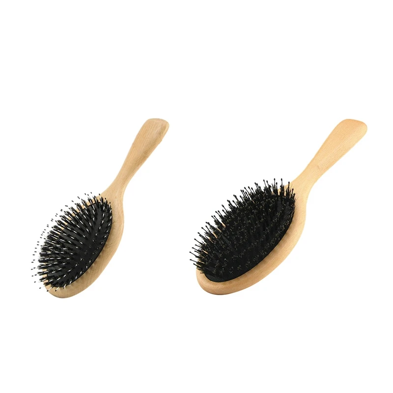 

Щетка для волос из шерсти кабана натуральная расческа из бука для вьющихся густых длинных сухих влажных волос, массажные щетки для женщин