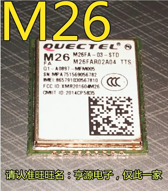 10 шт. Оригинальный Новый M26 GSM/GPRS четырехдиапазонный модуль связи M26FA-03-BT M26FA-03-STD
10 шт. Оригинальный Новый M26 GSM/GPRS четырехдиапазонный модуль связи M26FA-03-BT M26FA-03-STD