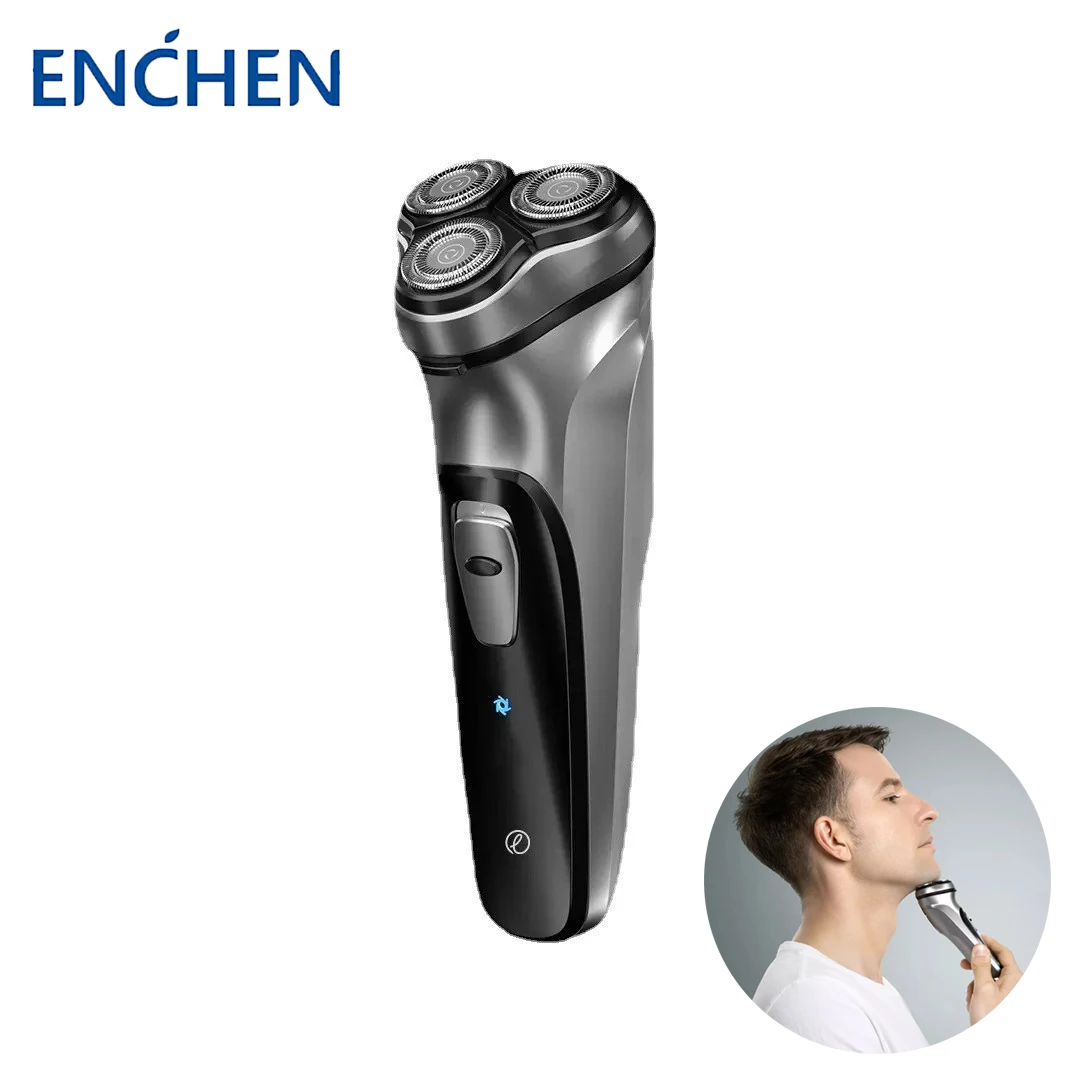 

Xiaomi Enchen BlackStone Electric Shaver Automatic Beard Knife Rotary 3 Cutter Heads Type-C Charging Shaver For Men