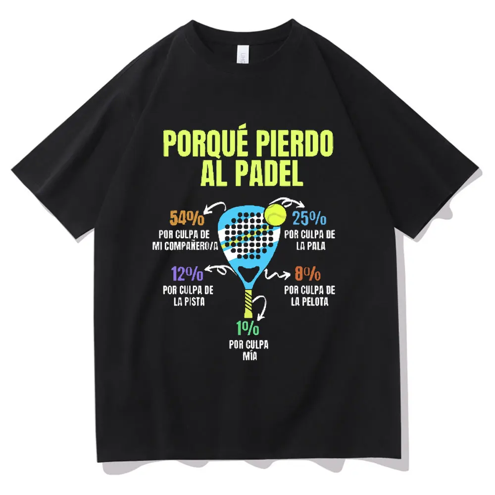 Padel Divertido T Shirt Porque Pierdo Al Padel Funny T-Shirt Men Women Oversized Harajuku Tees Tops Men's Brand EU Size Tshirt
Padel Divertido T Shirt Porque Pierdo Al Padel Funny T-Shirt Men Women Oversized Harajuku Tees Tops Men's Brand EU Size Tshirt