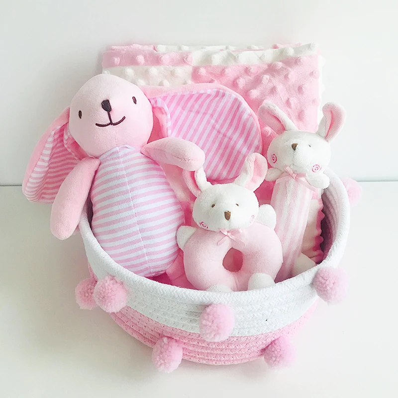 Детский подарочный набор, детское одеяло Minky с милым Кроликом, плюшевые игрушки и погремушка, ручной шейкер
Детский подарочный набор, детское одеяло Minky с милым Кроликом, плюшевые игрушки и погремушка, ручной шейкер