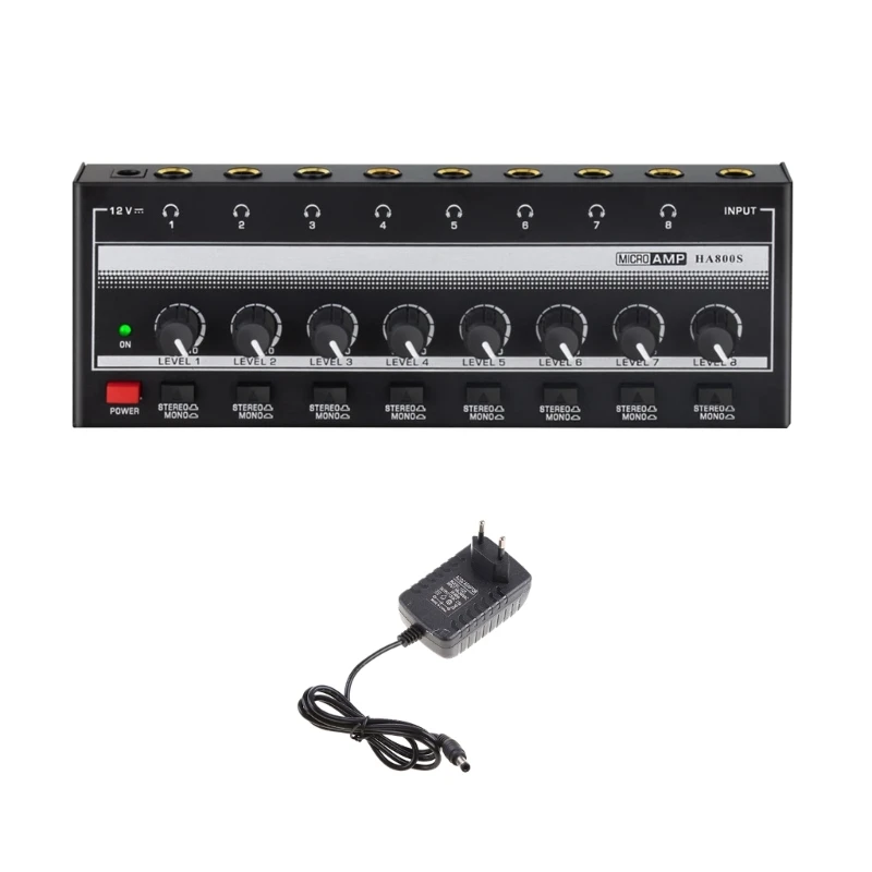 Professional 8Channel Headphone Amplifier for Recording Studios and Stage Applications 
Professional 8Channel Headphone Amplifier for Recording Studios and Stage Applications