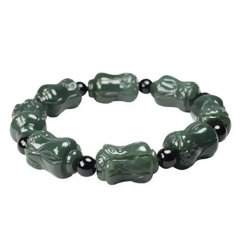 Natural Green Jade Elastic Cabbage Beads Wealth Bracelet Men Women Chinese Hetian Jades Beaded Bangle Lucky Amulet Bracelets
Natural Green Jade Elastic Cabbage Beads Wealth Bracelet Men Women Chinese Hetian Jades Beaded Bangle Lucky Amulet Bracelets