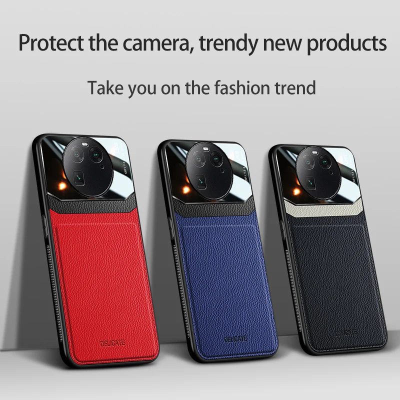Luxury Leather Case for Oppo Find X6 Pro PGEM110 PGEM10 Plexiglass Shockproof Soft Silicone Edges Hard Phone Cover OppoFindX6Pro
Luxury Leather Case for Oppo Find X6 Pro PGEM110 PGEM10 Plexiglass Shockproof Soft Silicone Edges Hard Phone Cover OppoFindX6Pro