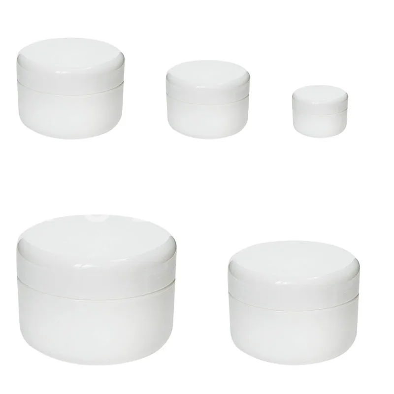 

10pcs Empty Plastic Cream Jars Refillable Facial Cleanser Lotion Travel Cosmetic Container Makeup Tools 10ML 20ML 30ML