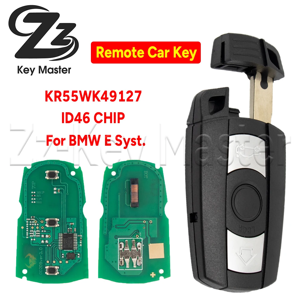 Zz Key Master Автомобильный дистанционный ключ KR55WK49127 ID46 Чип 315/315LP/433/868 МГц Для BMW 1/3/5 серии X5 X6 Z4 CAS3 CAS3+ Для систем E
Zz Key Master Автомобильный дистанционный ключ KR55WK49127 ID46 Чип 315/315LP/433/868 МГц Для BMW 1/3/5 серии X5 X6 Z4 CAS3 CAS3+ Для систем E