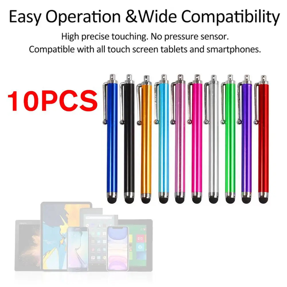

10 шт. универсальный стилус, емкостный экран, ручка для всех емкостных экранов, стилус для мобильного планшета IOS Android V9U3