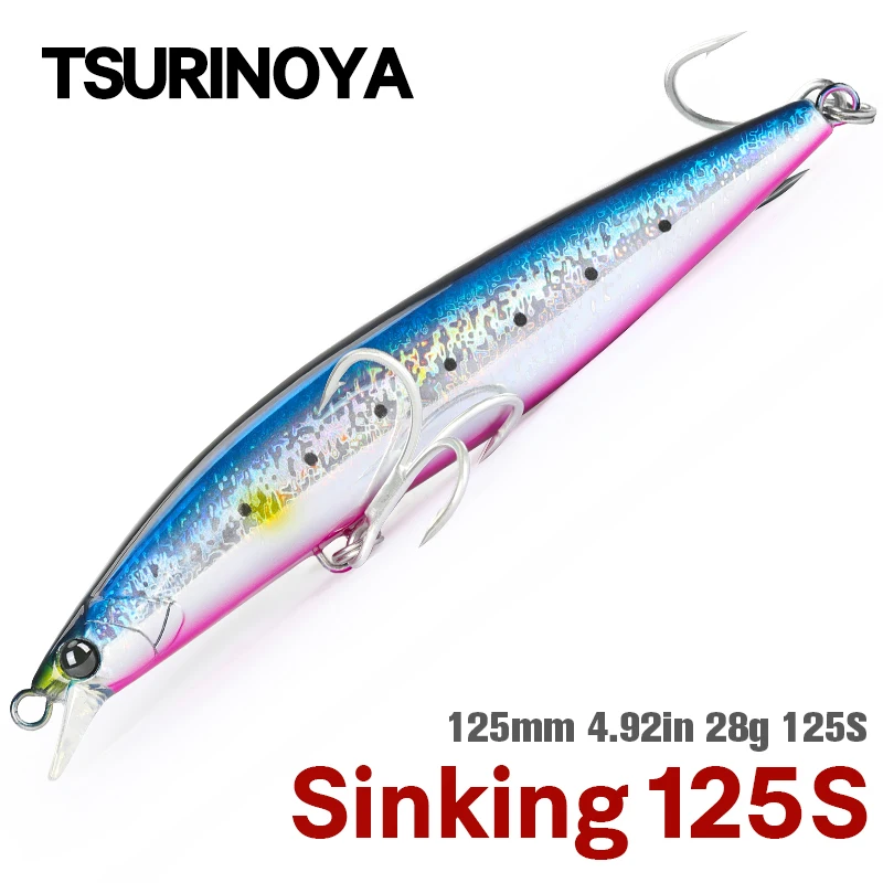TSURINOYA Sinking Minnow Stinger 125S 125mm 28g Long Casting Saltwater Fishing Lure Pesca Artificial Bait Fishing Wobbler
TSURINOYA Sinking Minnow Stinger 125S 125mm 28g Long Casting Saltwater Fishing Lure Pesca Artificial Bait Fishing Wobbler