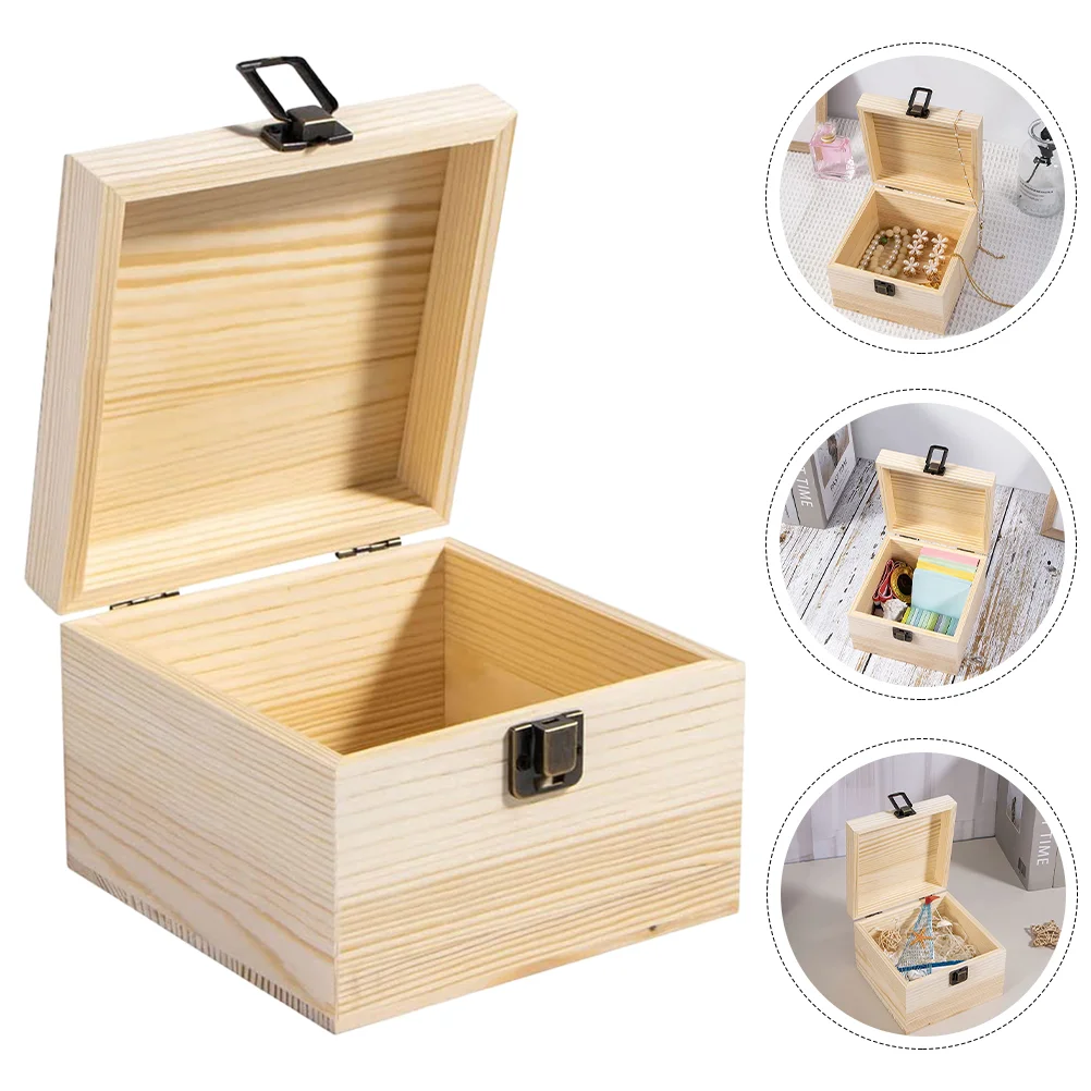 Wooden Box Boxes Unfinished Storage Wood Craft Treasure Unpainted Keepsake Mini Jewelry Painting Case Organizer Diy Kids Lock
Wooden Box Boxes Unfinished Storage Wood Craft Treasure Unpainted Keepsake Mini Jewelry Painting Case Organizer Diy Kids Lock