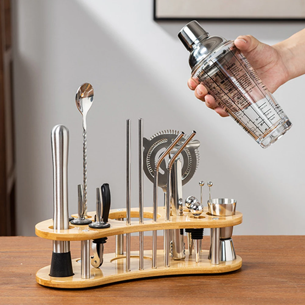 19Pcs Cocktail Shaker Set Stainless Steel Mixer Wine Martini Stainless Steel Bars Tool Home Drink Party Accessories
19Pcs Cocktail Shaker Set Stainless Steel Mixer Wine Martini Stainless Steel Bars Tool Home Drink Party Accessories