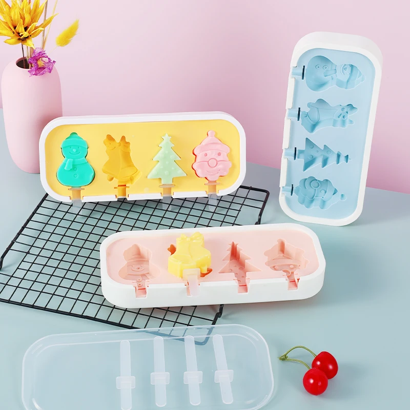 

Здоровая мультяшная силиконовая форма для мороженого, легкая форма для мороженого, многоразовые формы для мороженого, поп-формы для самостоятельного приготовления летних любимых предметов