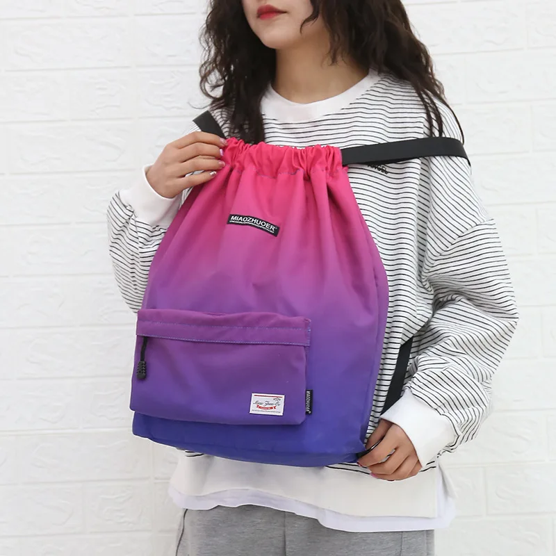Women Drawstring Gym Bag Waterproof Sports Bag Outdoor Backpack For Training Girls Travel Swimming Fitness Bags Softback Student 
Women Drawstring Gym Bag Waterproof Sports Bag Outdoor Backpack For Training Girls Travel Swimming Fitness Bags Softback Student