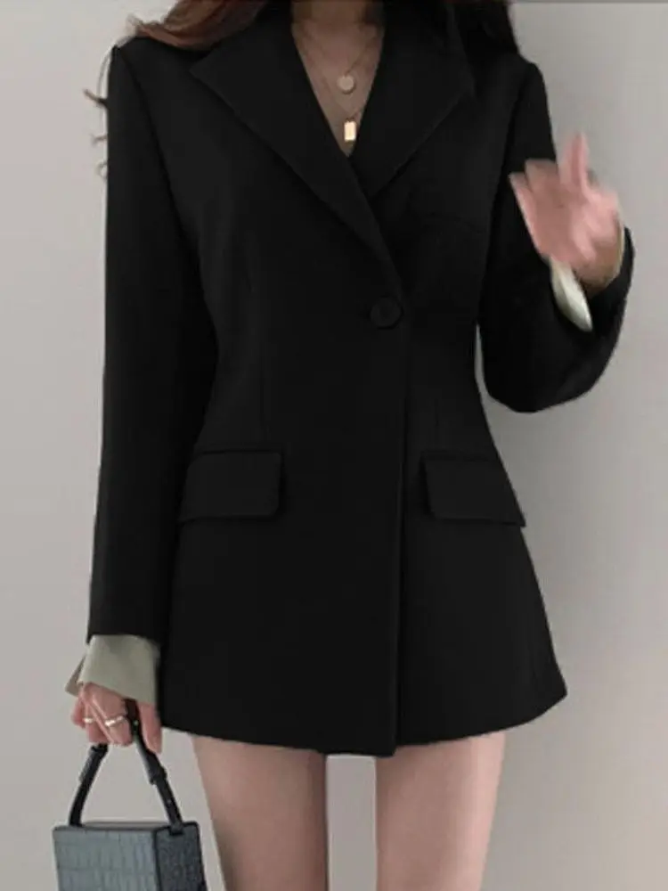 Suit Jacket Women's Mid-length 2022 Spring New Korean Version Casual Loose Slim Fit Temperament Net Red Suit Solid Color Blazer
Suit Jacket Women's Mid-length 2022 Spring New Korean Version Casual Loose Slim Fit Temperament Net Red Suit Solid Color Blazer