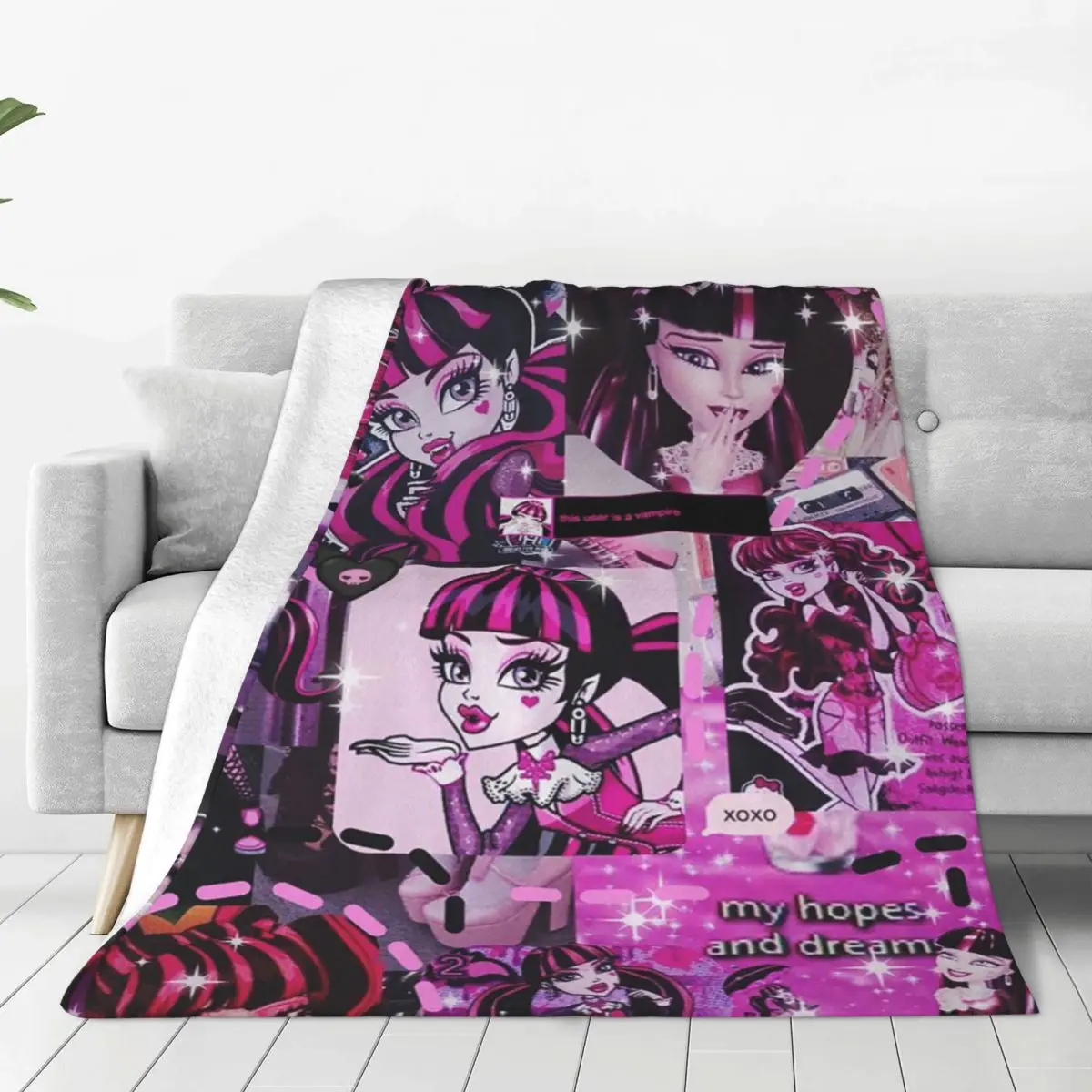 Cute Draculaura Girl Blankets Flannel Monster High Lightweight Throw Blankets for Bedding Couch Bedroom Quilt
Cute Draculaura Girl Blankets Flannel Monster High Lightweight Throw Blankets for Bedding Couch Bedroom Quilt