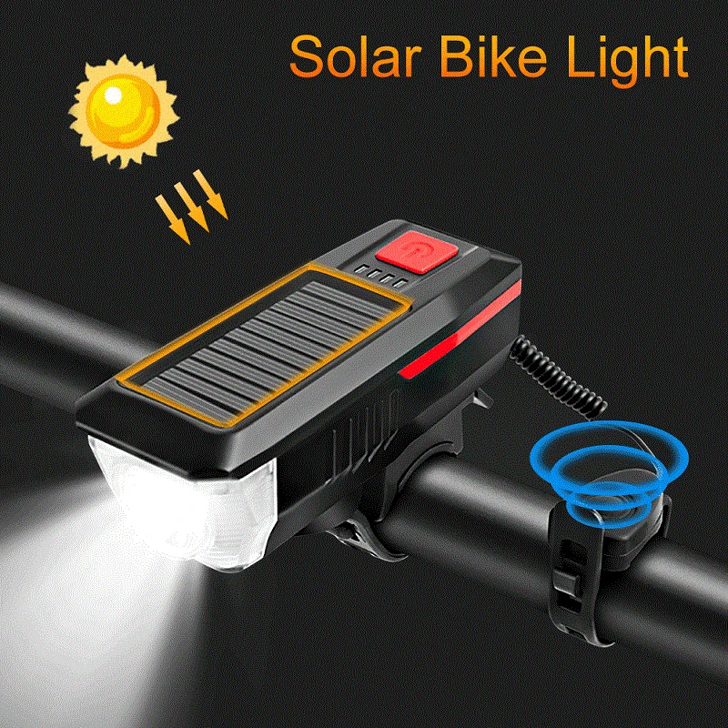 Solar Bike Light USB Rechargeable Double Charging Horn Lamp Waterproof Bicycle Headlight Bike Front Light Cycling Accessories
Solar Bike Light USB Rechargeable Double Charging Horn Lamp Waterproof Bicycle Headlight Bike Front Light Cycling Accessories
