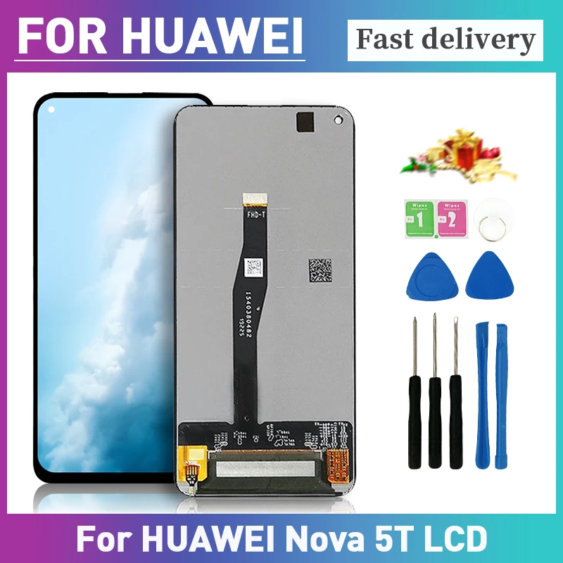 ЖК-дисплей для Huawei nova 5T диагональю 6,26 дюйма, диагональ экрана 100% дюйма 
ЖК-дисплей для Huawei nova 5T диагональю 6,26 дюйма, диагональ экрана 100% дюйма