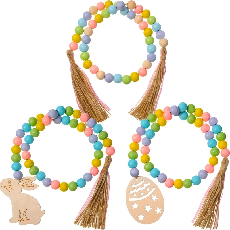 3 Pieces Easter Wood Beads Garland Tassel Garland Farmhouse Rustic Spring Beads Garland Prayer Boho Beads Decor
3 Pieces Easter Wood Beads Garland Tassel Garland Farmhouse Rustic Spring Beads Garland Prayer Boho Beads Decor
