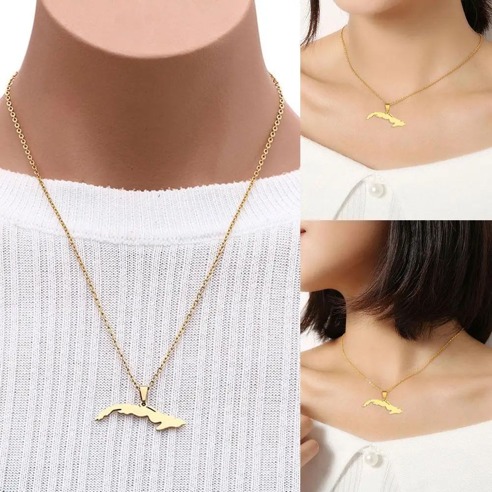 Steel Cuba Map Flag Pendant Necklaces For Men Women Gold/Steel Color Small Size Map Jewelry Anniversary Gift 
Steel Cuba Map Flag Pendant Necklaces For Men Women Gold/Steel Color Small Size Map Jewelry Anniversary Gift